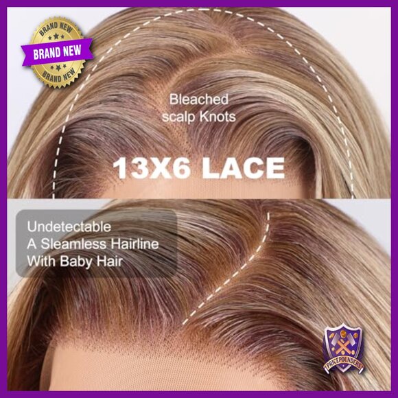 28IN Synthetic Lace Front Wig Glueless 13x6 HD Lace Heat Resistant main image 4